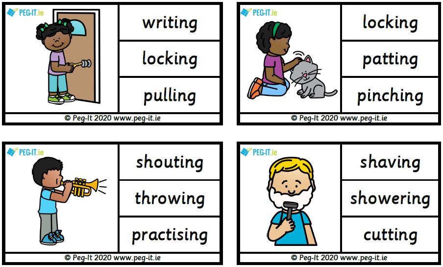 Writing Using Ing Verbs Worksheet